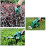 DC 7.2V Electric Cordless Trimmer Hedge Fence Pruning Weeder Shears Gardening Tool Electric Weeder Aluminum Scissors 1000 Rpm