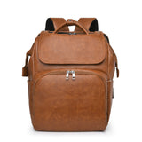 PU Leather Mommy Backpack Portable Large Capacity Diaper Bag Changing Maternity Bag Foldable Travel Bed For Mom Baby Outdoor