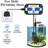 2 in 1 Digital Water Quality Tester PH Salinity Meter Water Analyzer Smart Monitor For Aquarium Pool Spa Seawater Horticultural