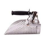 Sand Scoop for Metal Detecting, Stainless Steel with Hexahedron 7Mm Holes for Beach Treasure Hunting Plastic Handle