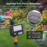 Automatic LCD Display Watering Timer Garden Irrigation Controller With Rain Sensor 6 Separate Water Timer Programs