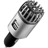 Car Air Purifier Ionizer - 12V Plug-in Ionic Anti-Microbial Car Deodorizer with Dual USB Charger moke Smell Pet and Food Odors