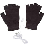 Washable 1 Pair Durable Winter Electric USB Hand Warmers Breathable Thermal Gloves Lightweight   for Home
