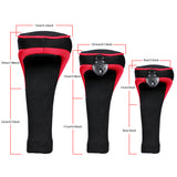 3Pcs/Set Golf Wood Cover Driver 1/ 3/ 5 Fairway Woods Headcovers Long Neck Head Covers For Golf Clubs Number Tag Interchangeable