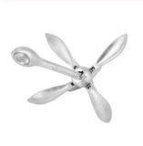 ISURE MARINE Hot Dipped Galvanized Boat Fitting Folding Grapnel Anchor 0.7Kg/1.5lbs