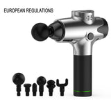 2020 New Fascia Gun Muscle Relaxer Electric Shock Grab  Massage Gun Fitness Rod Deep Vibrator 3 Files 4 Head Eu plug