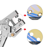 Eyelet Hole Punch Pliers Hole Puncher with 100pcs Metal Eyelets Manual Puncher Press Tool Grommets Machine Grommet Eyelet Hole