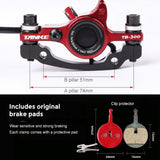 E-Bike Hydraulic Brake Set with 160mm Rotors Front and Rear Hydraulic Disc Brake Caliper Lever for Electric Bike Bicycle Scooter