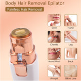 2In1 Electric Eyebrow Trimmer USB Rechargeable Bikini Painless Hair Remover LED Light lady Epilator Razor Face Body Women Shaver
