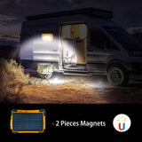Rechargeable Solar LED Work Light, Portable 9600Mah, Camping Lights 3000 LM, 4 Light Modes,Waterproof Work Light