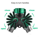 2 Way Y Shape Hose Connector Garden Splitter Comfortable Plastic Grip Faucet