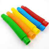5Pcs Mini Pop Tubes Sensory Toy for Adult Fidget Stress Relieve Toys Kid Autism Anti Stress Plastic Bellows Children Squeeze Toy
