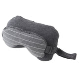 2 In 1 Multifunctional Travel U-Shaped Neck Pillow with Sleeping Shade Eye Mask Blindfold Office Home Massage Cushion
