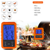 Four Probes Digital Outdoor Meat Thermometer Cooking BBQ Oven Thermometer with LCD Screen for Beef Lamb Chicken