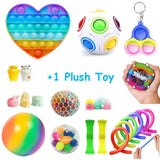 Fidget Sensory Toy Stress Anxiety Relief Autism Toys Set Push Kit Bubble Fidget Sensory Toys for Kids Adults Decompression Gift