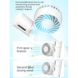Handheld Spray Fan Rechargeable Portable Handheld Personal USB Fan with 2 Speed Strong Wind for Outdoor Office