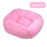 Pet Beds Long Plush Dog Bed Square Solid Color Puppy Beds Mat for Little Medium Large Pets Supplies Winter Warm Bed Cat Cushions