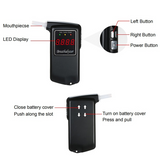 High Accuracy Professional Police Digital Breath Alcohol Tester Breathalyzer Analyzer Detector Test Device LCD Screen AT-858S