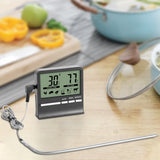 Digital Kitchen Barbecue Food Thermometer Probe Meter Outdoor Grill Oven Meat Cooking Baking Alarm Timer Measuring Tools