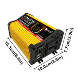 1PC Power Inverter DC 12V to 110V/220V AC Power Converter Pure Sine Wave 500W Power Transformer Inverter Car Charger Adapter