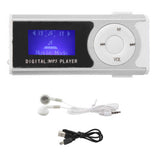 Portable Sports MP3 Music Player Mini Back-Clip LCD Mini Screen Music Media with Earphone Support Flashlight Mode