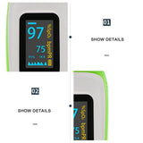 Digital Fingertip Pulse Oximeter Oled Color Display Heart Rate Oximeter Blood Oxygen Saturation Monition Tester Oximeter