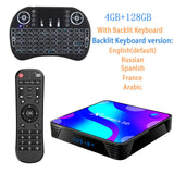 Android 10.0 Smart TV Box Android 10 MAX 4GB RAM 128GB ROM RK3318 BT4.0 TVBOX 5G Dual Wifi Media Player Youtube 4K Set Top Box
