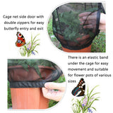 Terrarium Insect Feeding Net Portable  Habitat Flower Pot Garden Cage Raising Cover Ornamental Plant Sunshade For Kids