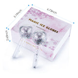 2Pcs Magic Ice Globes for Face Eye Neck Roller Massage Skin Tighten Frim Beauty Relieve Fatigue Anti Aging Facial Cooling Ball