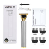 T9 USB Rechargeable Hair Clipper Electric Hair Trimmer Cordless Shaver Beard Razor 0mm Men Barber Hair Cutting Machine for men