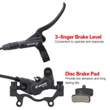 ZOOM MTB Oil Brake Front Rear Calipers Left Right Brake Levers Kit for 22.2mm Mountain Bikes Handlebars Bicycle Brake Cable