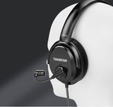 Takstar TS-450M multimedia headphone gaming esports computer headsets closed design high sensitivity microphone PU leather ear