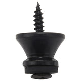 6 x Electric Acoustic Guitar Bass Strap Button Screw Lock Pins Pegs Pads Black
