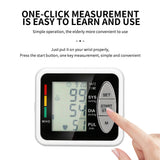Household Wrist Tonometer LCD Display Electronic Sphygmomanometer Indicator Light And Data Storage Blood Pressure Monitor