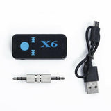 X6 Plus Portable Bluetooth 5.0 Audio Receiver Mini 3.5mm HIFI AUX Stereo  For TV PC Wireless Adapter For Car Speaker Headphones