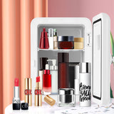 12V/220 Portable 4L Mini Beauty Refrigerator Multifunction Home Car Refrigerator Face Cosmetics Refrigerator for Home / Car