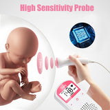 Digital Portable Baby Fetal Doppler Ultrasound Heart Rate Monitor Detector Pocket Pregnant Doppler LCD Display Nonradiative
