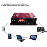 400W Digital bluetooth Car Amplifier FM USB SD w/Remote 2 Channel Hifi Audio Stereo Amp Home Theater Amplifiers Stereo L/R RCA