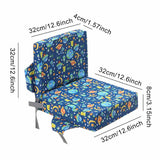 Child Dining Chair Booster Cushion Toddler Booster Seat for Dining Table Double Straps Washable Cushion Increasing Cushion fo