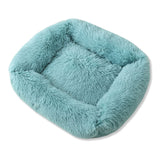 Cozy Plush Calming Pet Dog Bed Basket Square Cat Nest Hondenmand Soft Winter Warm Sleeping Mat House for Small Medium Large Dogs