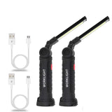 New Portable COB LED Flashlight USB Rechargeable Work Light Magnetic Lanterna Hanging Lamp with Built-in Battery Camping Torch