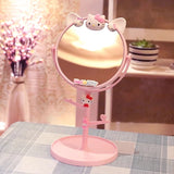 Cartoon Desktop Makeup Mirror Double sided Desktop Princess Mirror Cute Girl Student Dressing Mirror With Storage Mirror