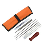 8 PCS Chainsaw Sharpener File Kit Hand Tool for Sharpening Electric Chain Saw Includes 5/32 3/16 7/32 Inch Round File, Flat File