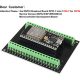 38Pins ESP32S ESP32 2.4GHz Dual Core WLAN WiFi + Bluetooth Microcontroller ESP-WROOM-32 Chip with Breakout Board for Arduino