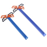 300/400mm Hole Ruler Aluminum Alloy T Type Square Gauge Adjustable Angle Woodworking Scriber Marking Ruler Line Scribing