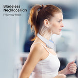 Mini Neck Fan Portable Bladeless Fan USB Rechargeable Leafless Hanging Fans Air Cooler Cooling Wearable Neckband Fans