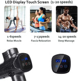 Massage Gun Electric Portable Handheld Deep Tissue Percussion Massager 20 Speed 6 Heads Body Muscle Pain Relief