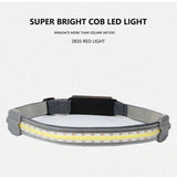 New COB Light Soft Light Night Running Small Headlamp USB Charging Flood Light camping Headlight fishing light Double switch