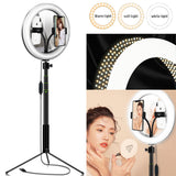 LED Selfie Makeup mirror Ring Light profissional USB Ring Lamp Photography Photo with Phone Holder 1.5M tripod stand for Makeup