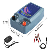 Electric Fence for Animals 12V Pulse Electric Fence Energizer 10KM Digital display panel Safety Waterproof Farm Poultry Alert